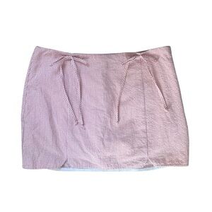 Pacsun LA Hearts Pink Gingham Women’s Skirt With Bows